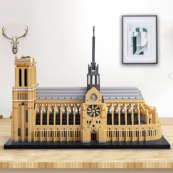 Notre Dame De Paris World Famous Micro Building Blocks Collection Model Architecture Sets for Adults 7380 PCS Ideas DIY Mini Bricks Kit present for Ages 14+