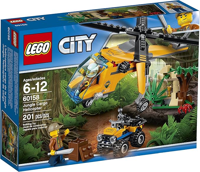 LEGO City Jungle Explorers Jungle Cargo Helicopter 60158 Building Kit (201 Piece)