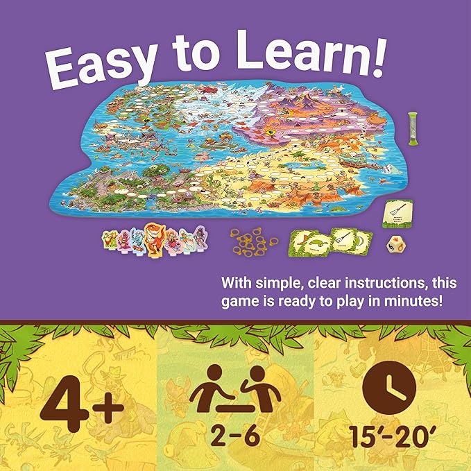 Ravensburger Dinosaur Island Eye Found It! Board Game - Educational Adventure for Kids and Families - Promotes Focus Memory and Teamwork - Fun Learning Game for Ages 4+