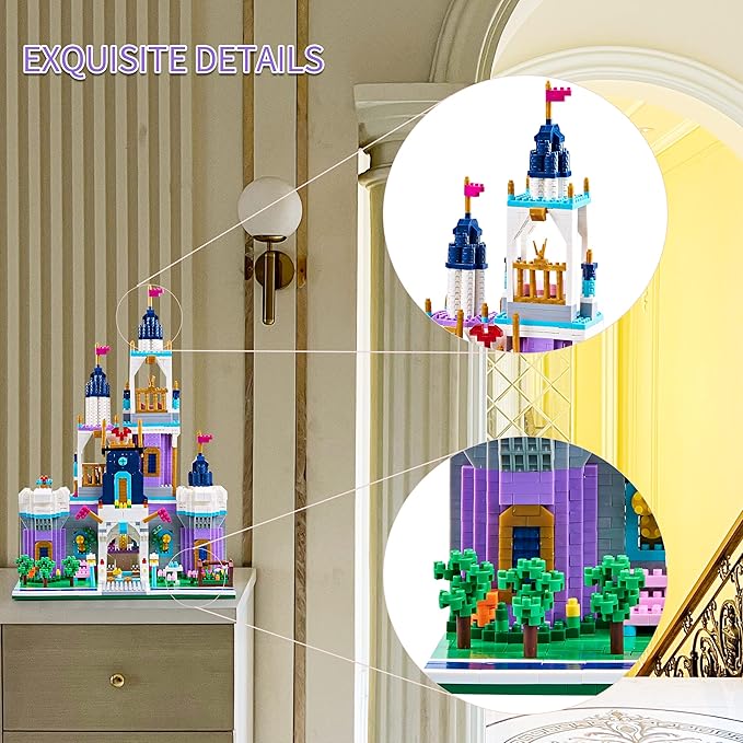 Architecture Micro Blocks Building Castle Sets2800+ PCS Mini Bricks Building Blocks for Adults and TeensDream Castle