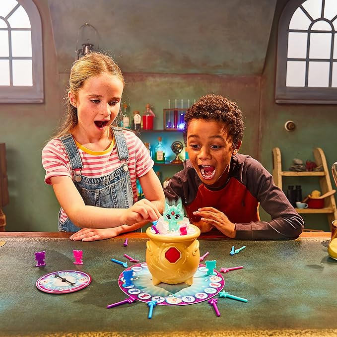 Moose Toys Magic Mixies Potion Game Place The Magic Ingredients Into The Cauldron and Make The Mixie Pop Up to Win