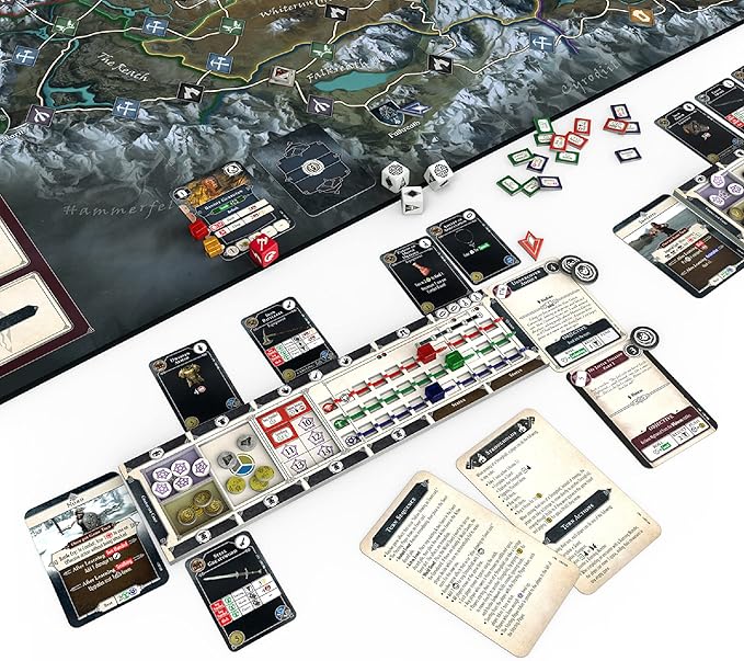 The Elder Scrolls V: Skyrim The Adventure Game - Epic Cooperative &amp Solo Board Game Open-World Questing Character Progression &amp Narrative Strategy Ages 14+ 1-4 Players 60-120 Min Playtime