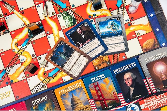 PragerU: Celebrate America - Race to The White House Board Game USA Trivia Game America’s 250th Anniversary Edition Families &amp Kids 8+ 2+ Players Made in America