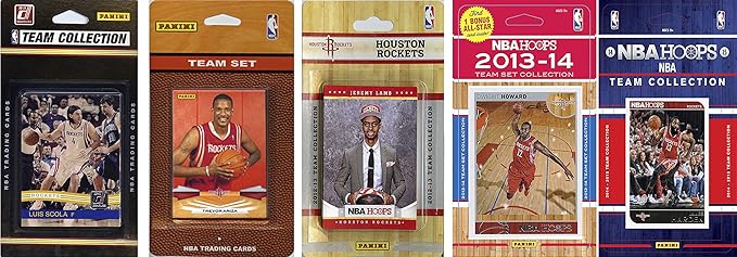 NBA Houston Rockets 5 Different Licensed Trading Card Team Sets Brown One Size