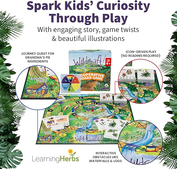 Wildcraft! Board Game – Cooperative Educational Board Game for Kids 4–6 &amp Families – Nature &amp Herb Learning Game – Family Board Games for Kids – Herbal Adventure Cooperative Game
