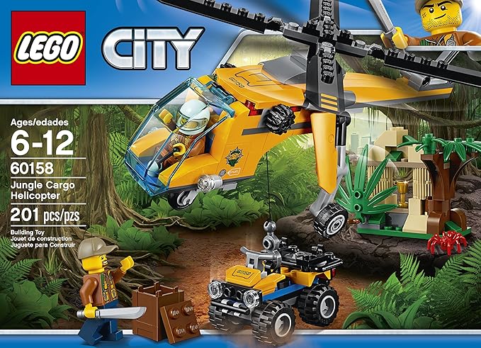 LEGO City Jungle Explorers Jungle Cargo Helicopter 60158 Building Kit (201 Piece)