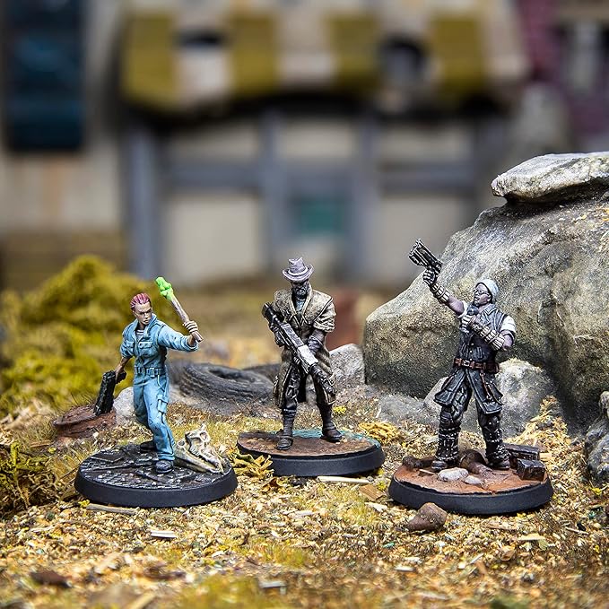 Modiphius Fallout Wasteland Warfare: Survivors: Washington Personalities - 3 Miniatures 32mm Unpainted Figures Capital Wave