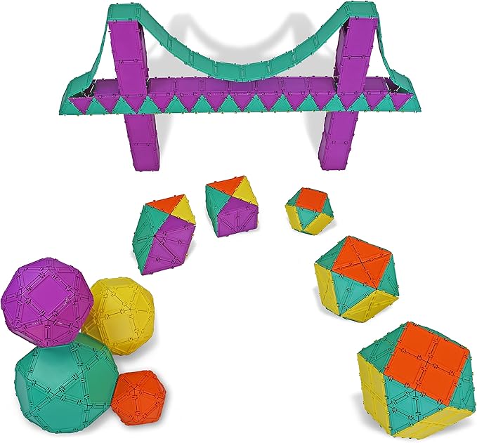 3D Building Set for Learning Math Includes Many Online Activities Jumbo Size 512-pc Made in USA