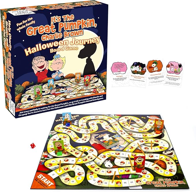 AQUARIUS Peanuts Great Pumpkin Board Game - Peanuts Themed Board Game - Fun Family Holiday Gift for Kids and Adults - Officially Licensed Peanuts Comics and Show Merchandise &amp Collectibles