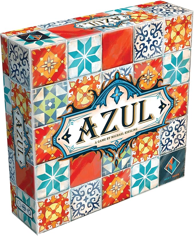 Azul Board Game - Award-Winning Tile-Placement Strategy Game Beautiful Mosaic Art Family Fun for Kids &amp Adults Ages 8+ 2-4 Players 30-45 Minute Playtime