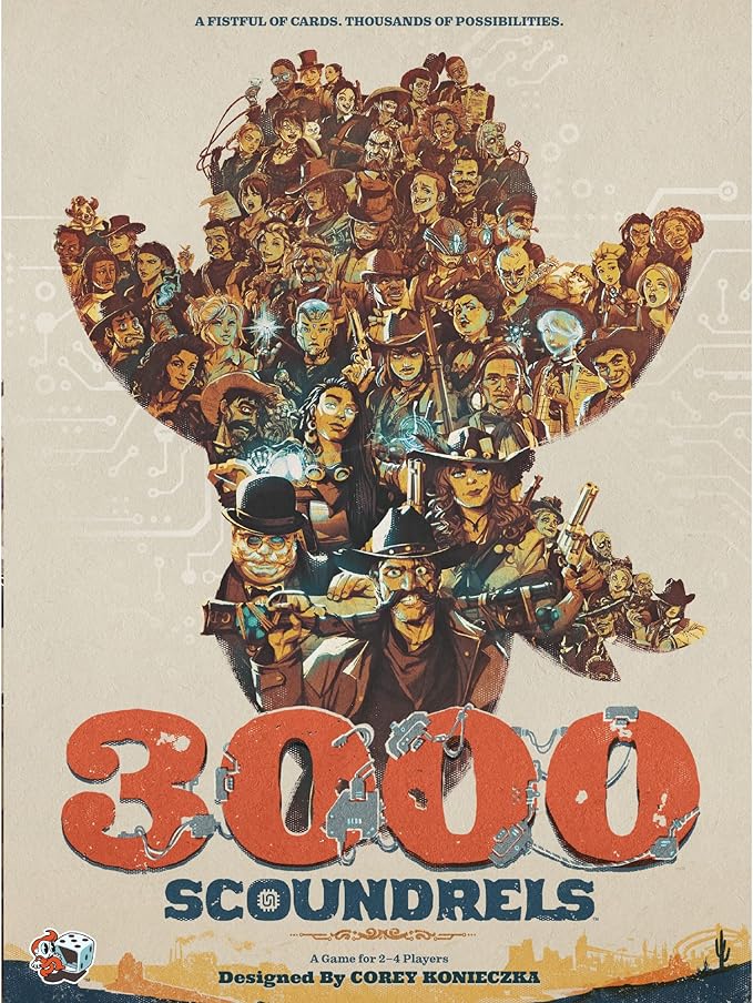 Unexpected Games 3000 Scoundrels Board Game - Wild West Strategy Game for 2-4 Players Ages 12+