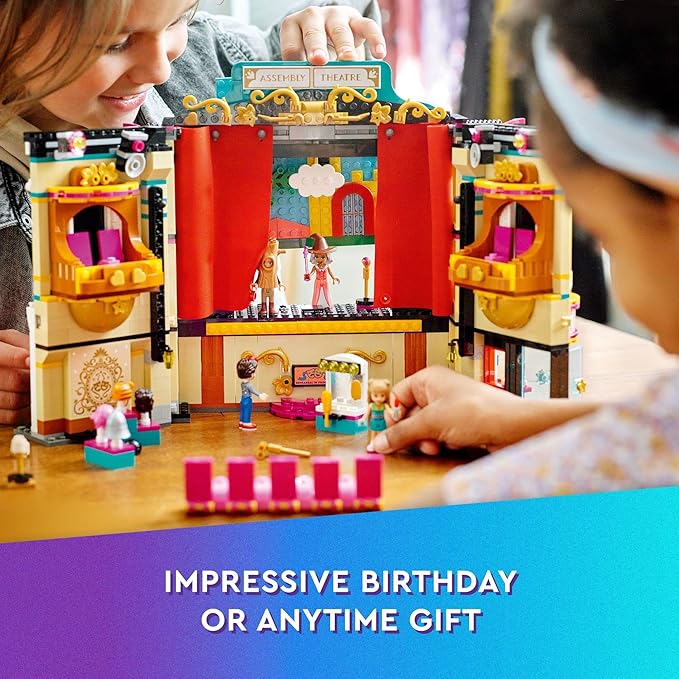 LEGO Friends Andrea's Theater School Building Toy Creative Pretend Play Theater Toy Gift for Girls &amp Boys Ages 8 and Up Theater Set with Curtains Lighting Props and 4 Friends Toy Figures 417