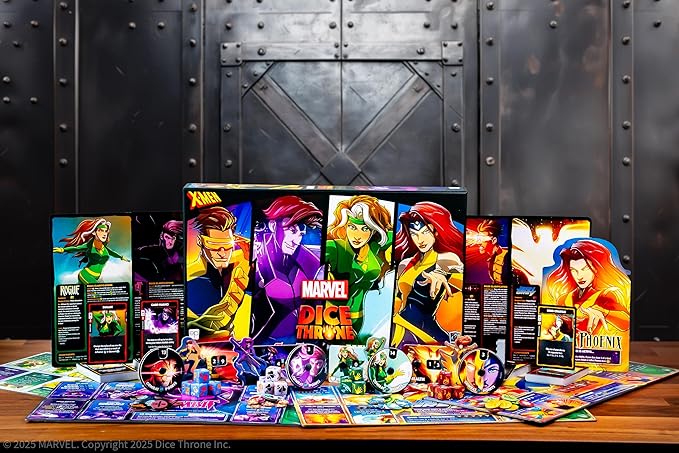 Marvel X-Men Dice Throne Box 2 4 Hero Box Featuring Cyclops Jean Grey Gambit &amp Rogue Competitive Board Game Stand-Alone &amp Cross Compatible Officially Licensed