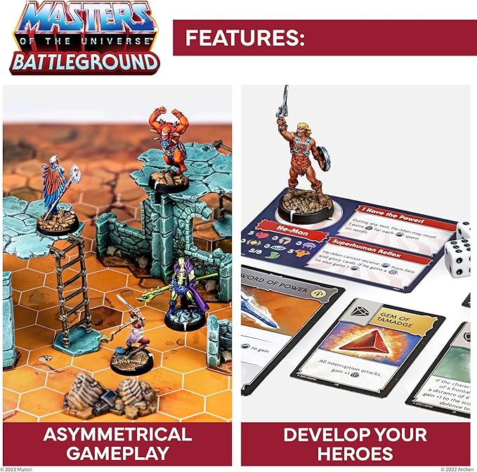 Battleground RPG Expansion Set - Wave 3 Evil Warriors Faction - Includes 2 Character Minis Whiplash and Stinkor Terrain Rules and More - for Ages 14+
