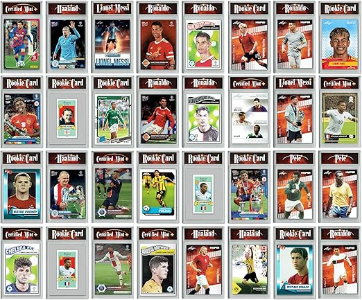 LOADED! Soccer Collector's Box: 4 Certified Mint+ Rookie Cards &amp Rarities - Lionel Messi Lamine Yamal Ronaldo Pele Kylian Mbappe and more