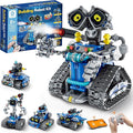 Sillbird STEM Robot Building Kit with Remote Control Gifts for Boys Ages 8-14 Buildable 5in1 Robotics Technic Coding Toy for Kids Birthday with 596 Pieces