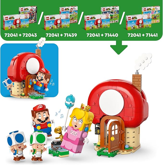Lego Super Mario Kino House House Birthday Toy Gift Block Boys Girls 7 8 9 Year Old Elementary School Mario Toy Toy Game 72041