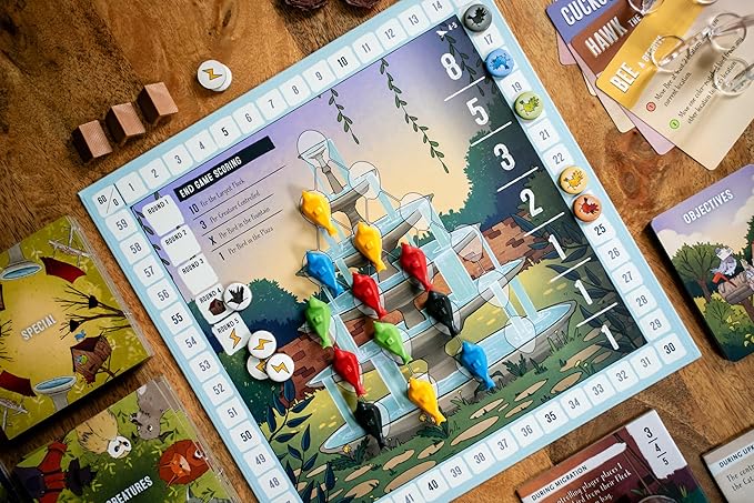 Inside Up Games Perch | Fast-paced Interactive Battle of The Birds |Area Control Unique Bag Building with a Bold Table Presence| for 2 to 5 Players | 45-60 Minute Playtime
