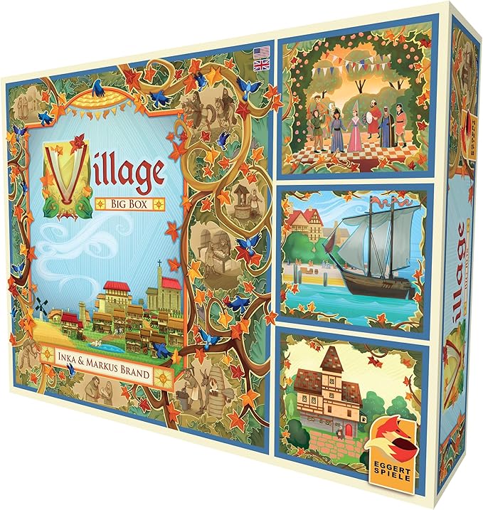Village Board Game Big Box Edition - Includes All Expansions &amp Promos! Medieval Farming Strategy Game Family Game for Kids &amp Adults Ages 12+ 1-5 Players 60-120 Min Playtime Made by Eggert