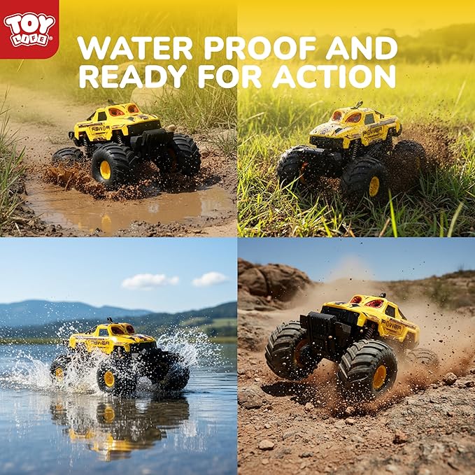 Monster Truck RC Car for Kids 2.4GHz 4WD Off-Road Remote Control Truck with Water Spray Lights &amp Music 360° Rotation Waterproof All-Terrain Car for Boys Ages 6+ Carros De Control Remoto 4x4