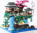 Cherry Blossom Tree Building Set with Gift Box Original Music Cherry Blossom Tree House(Type :Symphony) Japanese Sakura Tree House Lights Building Kit3320 Pcs Cherry Bonsai Building Set.