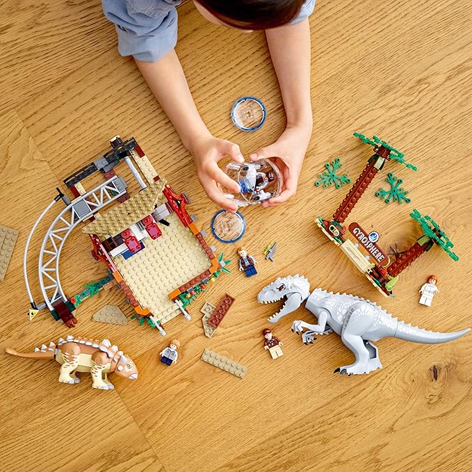 LEGO Jurassic World Indominus rex vs. Ankylosaurus 75941 Awesome Dinosaur Building Toy for Kids Featuring Jurassic World Character Minifigures for Hours of Creative Fun (537 Pieces)