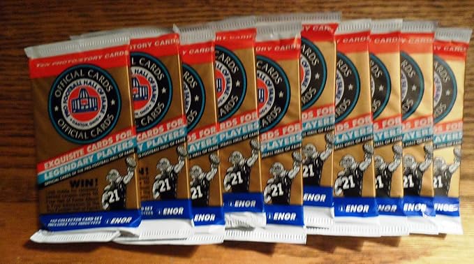 10 Packs of 1991 Enor NFL Hall of Fame Football Trading Cards