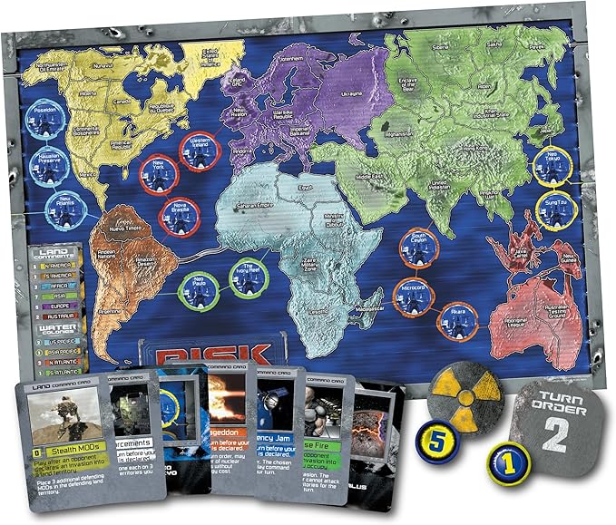 Renegade Game Studios Risk 2210 A.D. Board Game - Strategy Mechs Commanders Moon &amp Underwater Ages 10+ 2-5 Players