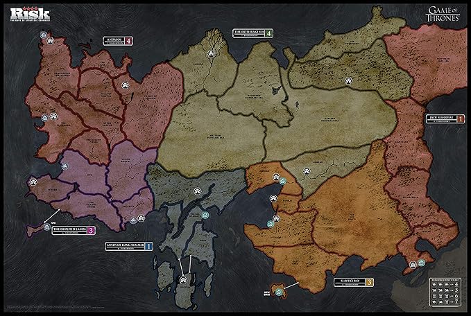 USAOPOLY Risk Themed Game of Thrones Strategy Board Game |for Game of Thrones Fans | Official Merchandise | Based on The TV Show on HBO Orignal Color