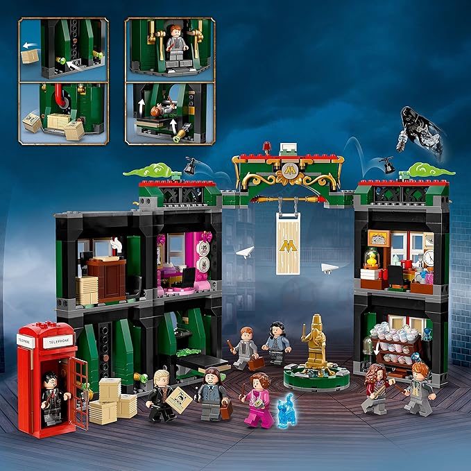 LEGO Harry Potter The Ministry of Magic Building Toy 76403 Large Modular Building Set with 12 Minifigures Harry Potter Gift Idea for Kids Boys Girls Age 9+ Collectible Wizarding World Buildking Kit
