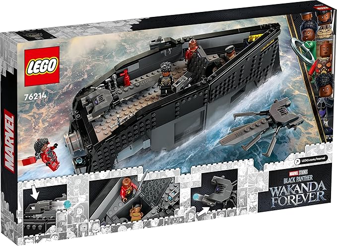 Lego® Super Heroes Marvel Black Panther: War on The Water 76214 Building Toy SetWakanda Forever Super Hero playset for Kids Aged 8+