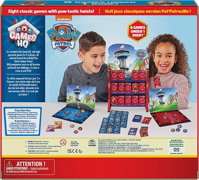 PAW Patrol Games HQ Board Games for Kids Checkers Tic Tac Toe Memory Match Bingo Go Fish Card Games PAW Patrol Toys for Preschoolers Ages 4 and up