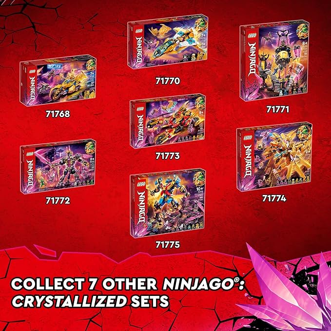 LEGO NINJAGO Cole’s Dragon Cruiser Car Toy 71769 Ninja Toys with Golden Kai Cole and Snake Warrior Minifigures Gifts for Kids Boys &amp Girls