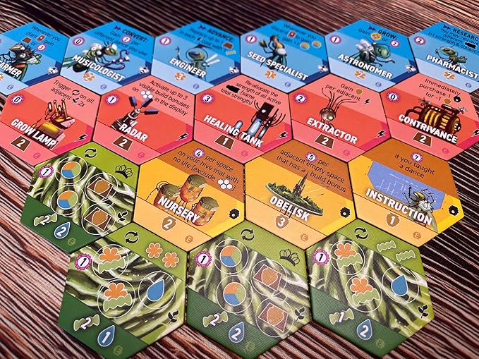 Stonemaier Games: Apiary: Expanding The Hive Expansion | New Unique Frames Additional Tiles and More! | Add to Apiary - A Strategy Board Game About Bees in Space | 1-5 Players 90 Mins Ages 14+
