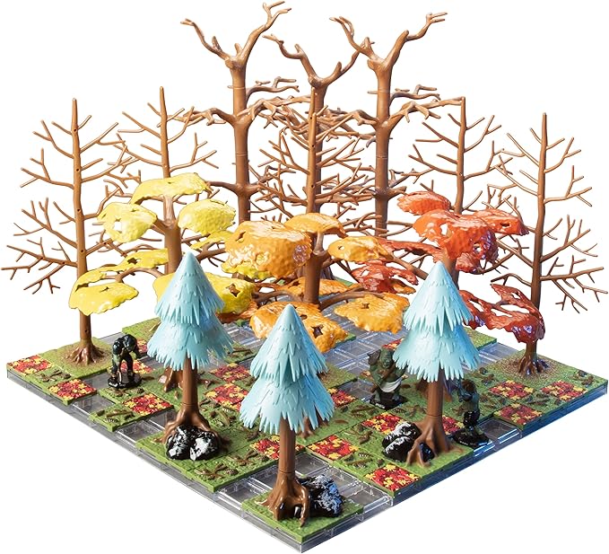 Monster Adventure Terrain 3D Interchangeable Builder System - 91pc Painted Fall Forest Set w Base - Build Modular Worlds in a Snap &amp Elevate Your Campaign - Compatible with DND Dungeons &amp Drag
