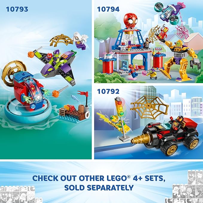 LEGO Marvel Spidey vs. Green Goblin Super Hero Toy with Green Goblin Figure Marvel Toy for Young Super Hero Fans Spider-Man Toy for 4-6 Year Old Kids 10793
