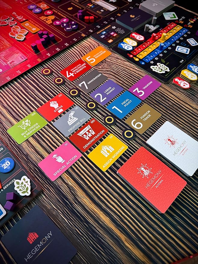 Hegemony: Crisis &amp Control Expansion - Add New Automas &amp Modules Solo Play Unique Asymmetric Card Driven Game Board Game Ages 14+ 1-4 Players
