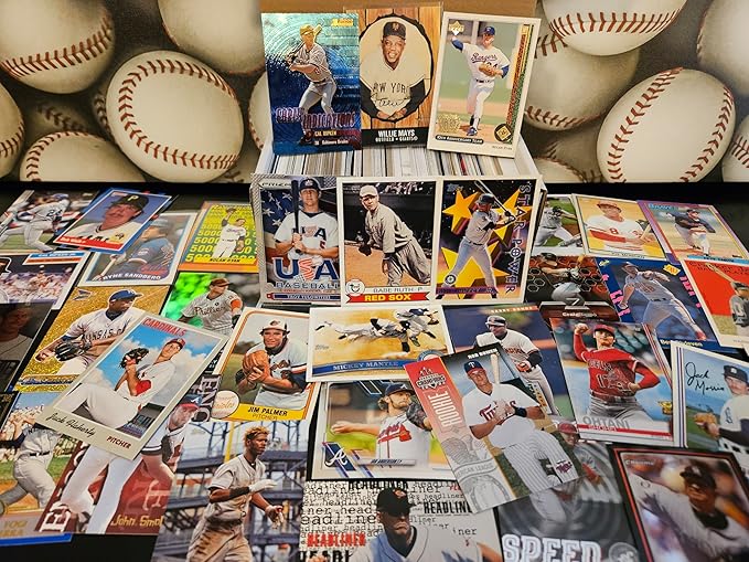 Generic 300+ Baseball Cards | 10+ Hall-of-Famers | Dozens of All-Stars | Cards from 1980-Today | Perfect for Kids and Adults