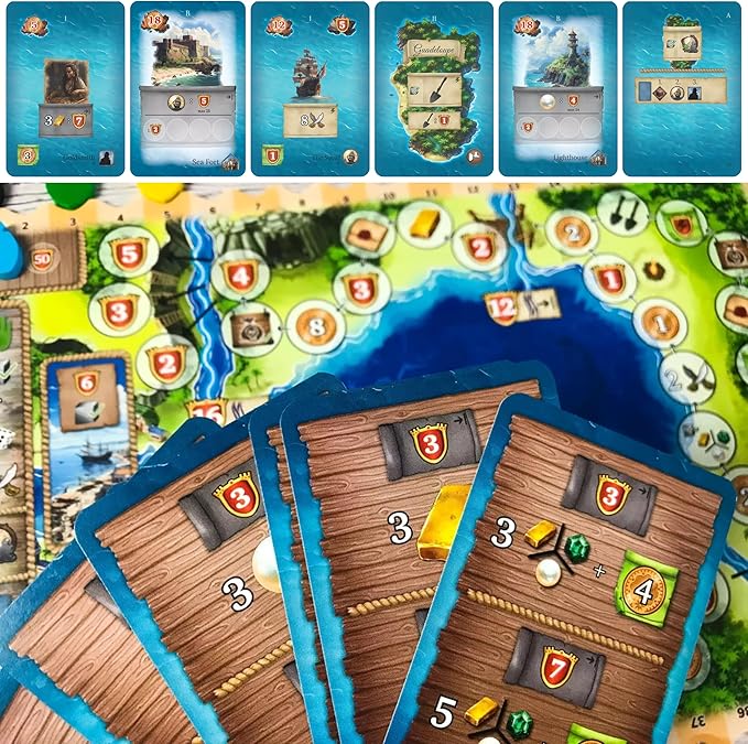 Capstone Games Strategy Board Game Pirates of Maracaibo for Ages 14+ | Competitive Multiplayer Pirate Adventure with Ship Upgrades Treasure Hunting and Exploration | 1-4 Players 25-100 Min Playtime