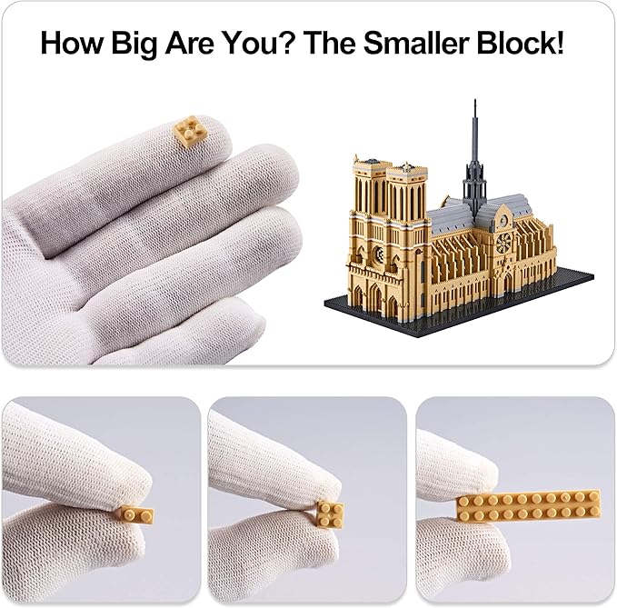 Architecture Series Mini Bricks for Adults and TeensFrance Notre Dame de Paris Mini Building Blocks SetMicro Blocks Set7380 PCSLandmark Model