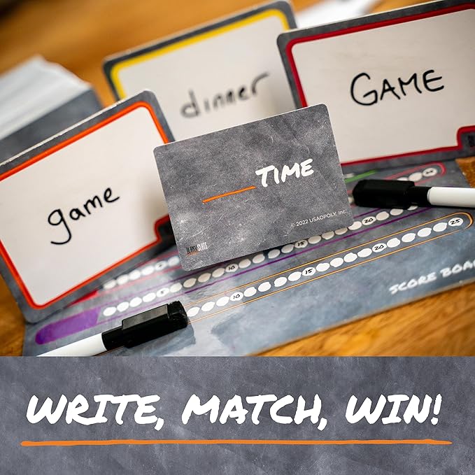 USAOPOLY BLANK SLATE Where Great Minds Think Alike Fun Family-Friendly Board Game Word Association Party Game Easy to Learn Fun to Play Family Game Night 3-8 Players Ages 8+