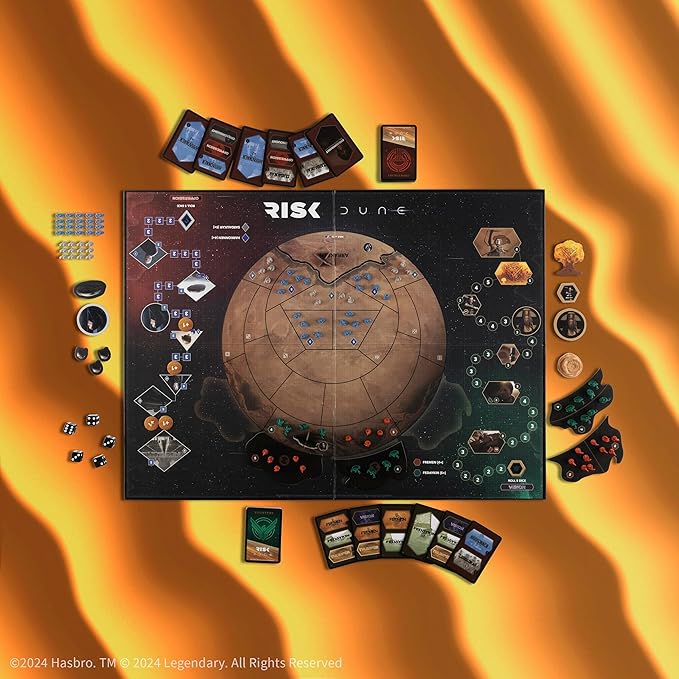 Risk: Dune Strategy Board Game for Dune Fans War Game Based on the Dune Movie Franchise Official Dune Merchandise &amp Collectible Ages 10 &amp Up 2 or 4 Players 60+ Minutes Play Time
