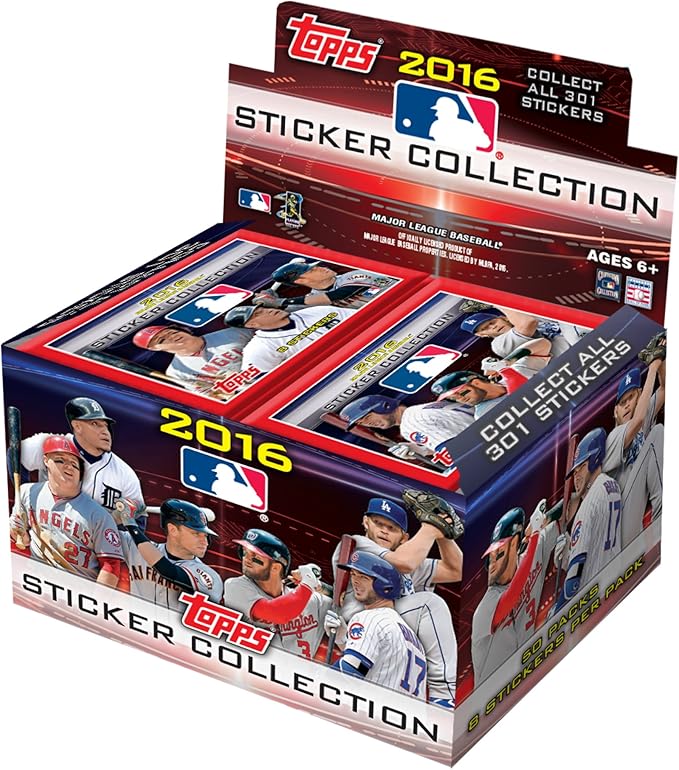 Topps MLB 2016 Sticker Collection Refill Box Small Black