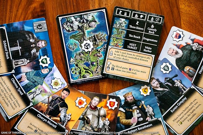 Tiny Epic Game of Thrones Board Game Strategy Game for Adults &amp Teens 1-4 Players 60+ Min Playtime Play as Iconic Westeros Characters Custom Dice Miniatures Metal Coins and Wooden Componen