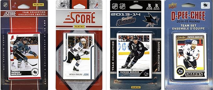 NHL San Jose Sharks 4 Different Licensed Trading Card Team Sets Brown One Size