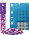 PLUS PLUS 240 Piece Interlocking Building Blocks for Kids Open Ended Connecting Toys STEM Bin Mini Manipulatives - Glitter Mix Play Tube &amp Baseplate