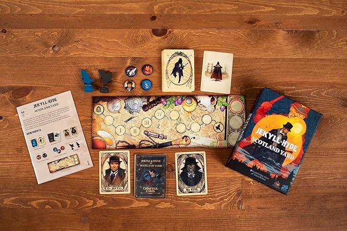 Jekyll &amp Hyde vs. Scotland Yard by 25th Century Games – Cooperative Trick Taking Board &amp Card Game for Two Players – Story Based Gameplay – for Ages 10+ &amp 20 Min Playtime