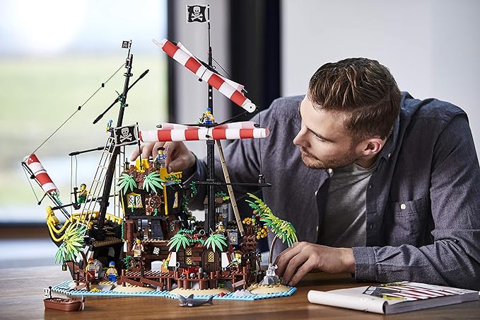 Lego® Ideas Pirates of Barracuda Bay 21322 Pirate Shipwreck Model Building Kit for Play and Display