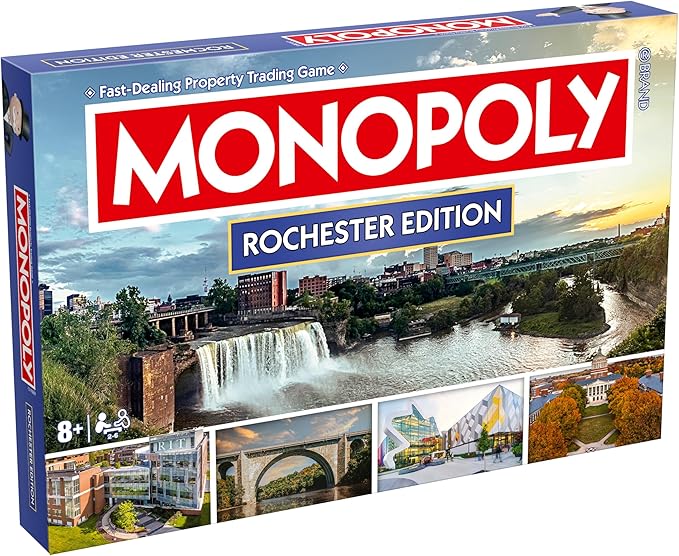 Monopoly Board Game – Rochester NY Edition: 2-6 Players Family Board Games Board Games for 8 Years Old and Up Fun Everyone