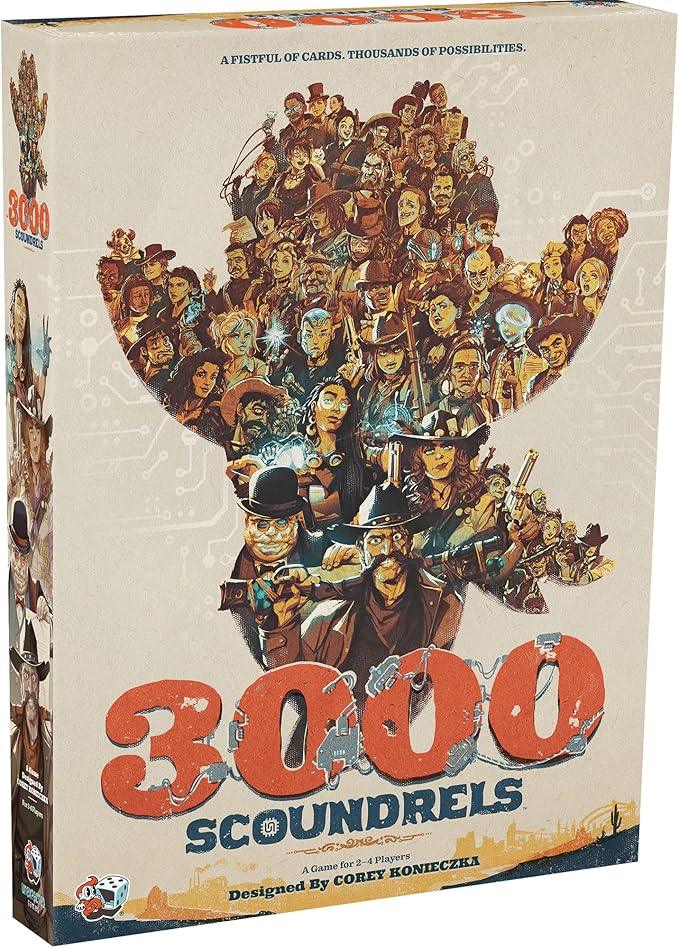 Unexpected Games 3000 Scoundrels Board Game - Wild West Strategy Game for 2-4 Players Ages 12+